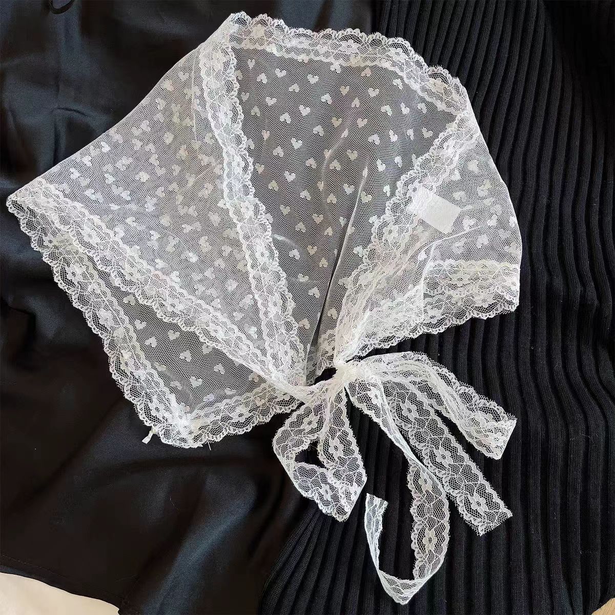 Lace tie turbanes dulces jeans accesorios de combinación