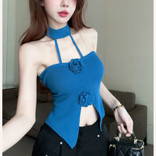 20件包邮夏季多巴胺挂脖吊带背心女外穿泰甜辣妹一字肩抹胸上衣