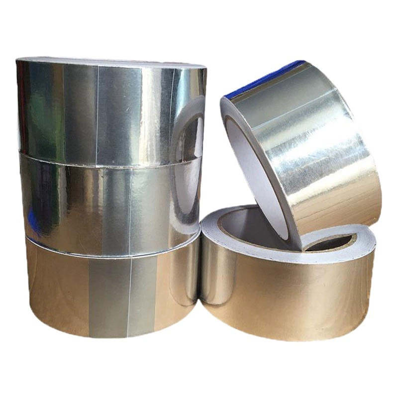 Сильная рекомендую высококачественную ленту из алюминиевой фольги толщиной 0,08 мм, устойчивая к высоким температурам лента из алюминиевой фольги, герметизирующая самоклеящаяся лента из алюминиевой фольги