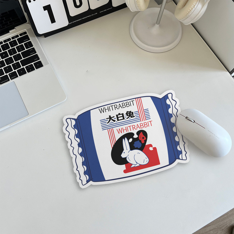 零食包装鼠标垫异形女生键盘可爱办公桌垫创意不二家小号滑鼠垫|undefined