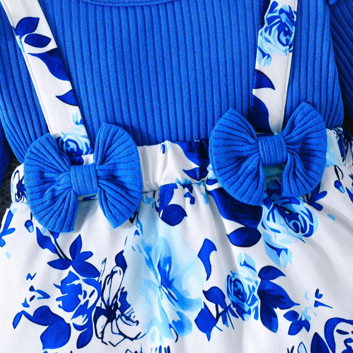 Baby Mädchen Kleidung Set Langarm Kleid Mit Schleifenmuster_voghion.com