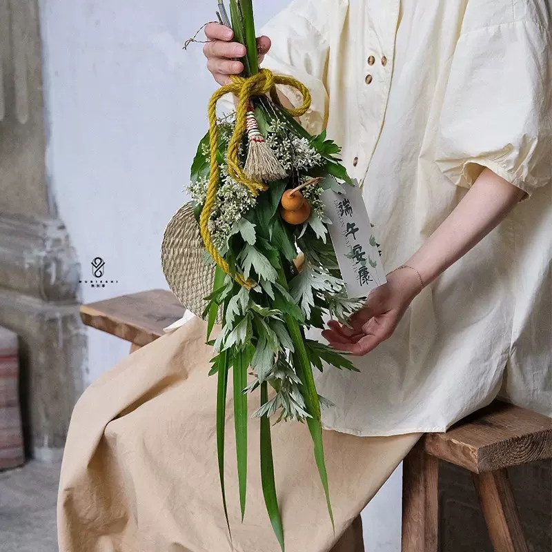 端午节老式蒲扇夏季爱心迷你蒲扇小扇子diy材料花艺花束装饰批发