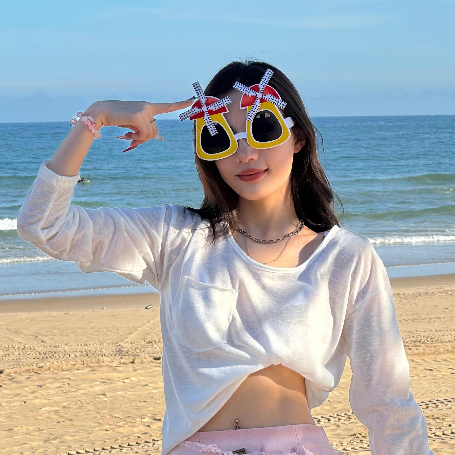 Gafas de Fiesta con Temática Hawaiana, ABS, Divertido, Decorativo, para Fiestas en la Playa y Festivales de Música