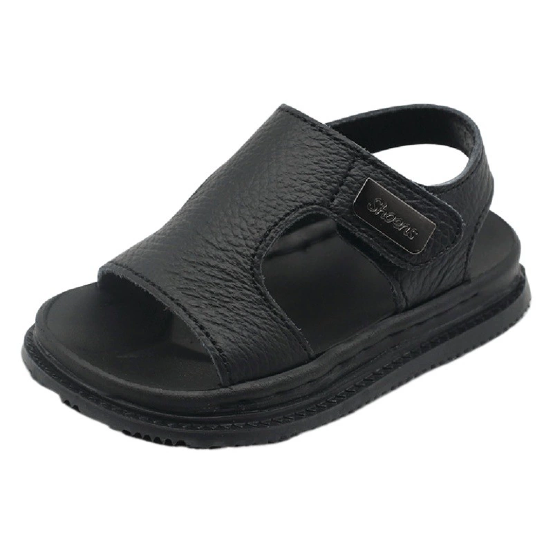 Детские сандалии мужские летние От 1 до 5 лет Нескользящие 2 детские спортивные кожаные пляжные сандалии с мягким дном 3 маленьких женщин