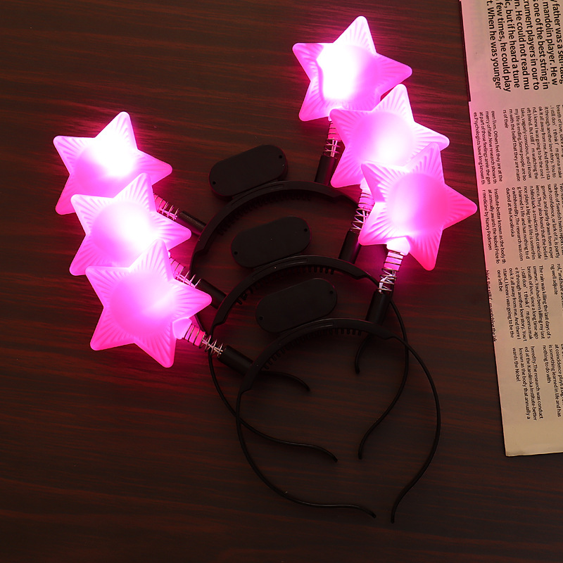 Diadema de cinco estrellas rosa