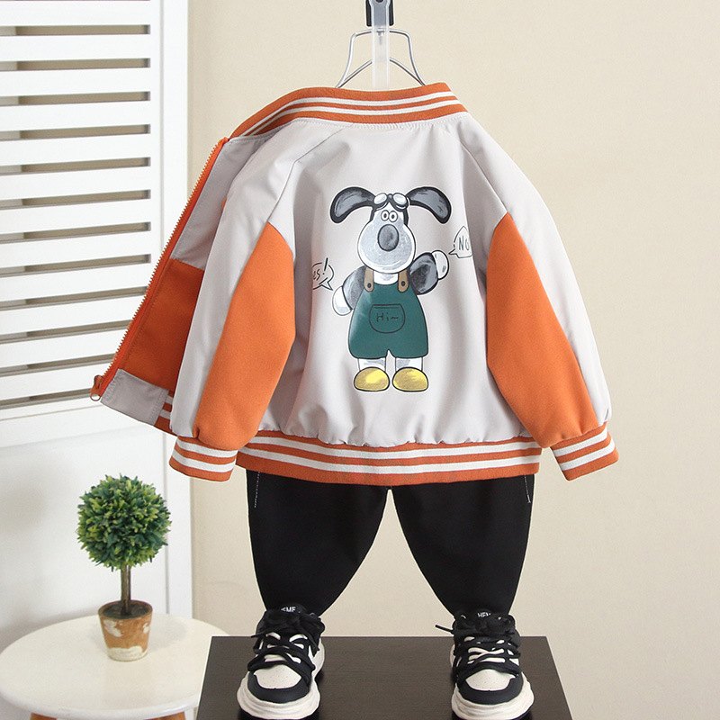 6180 Ropa de béisbol para niños Chaqueta para niños de primavera y otoño 2025 otoño nuevo bebé chaqueta de principios de otoño ropa de otoño para niños