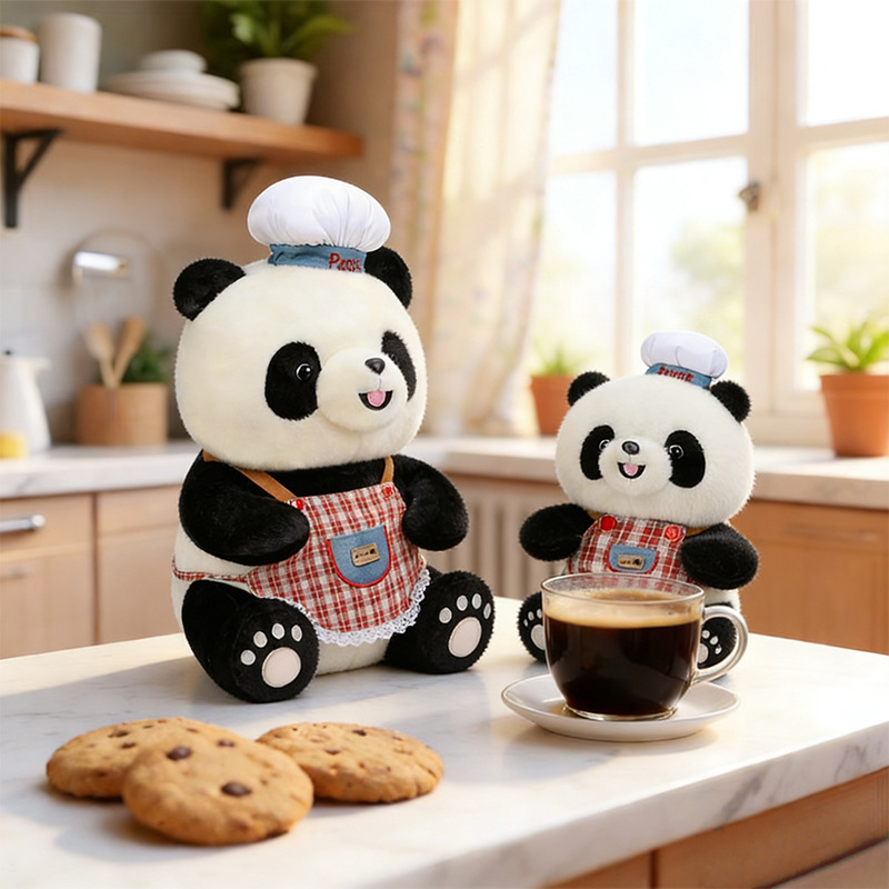 New Cute Chef Panda Plush Toy Doll Company Event Gift Adorable National Treasure Doll Children's Gift New Cute Chef Panda Plush Toy Doll Company Event Gift Adorable National Treasure Doll Children's Gift