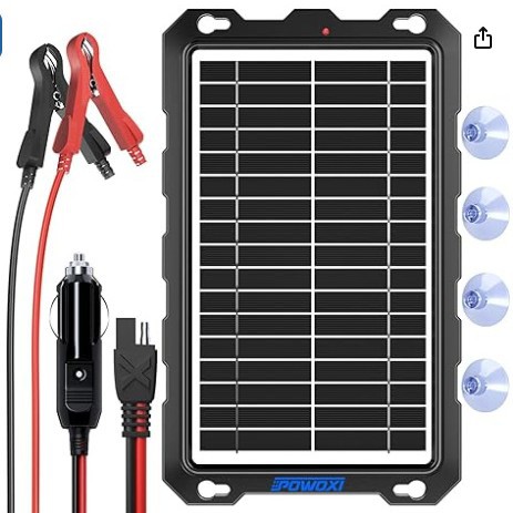 8W Solar Charger for Storage Battery 18V 8W Outdoor Solar Panel Boat Battery Charger Component Too