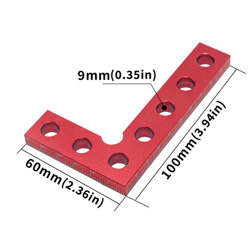 Carpentry square ruler, aluminum alloy 90-degree angle ruler, height measuring ruler gauge L ruler