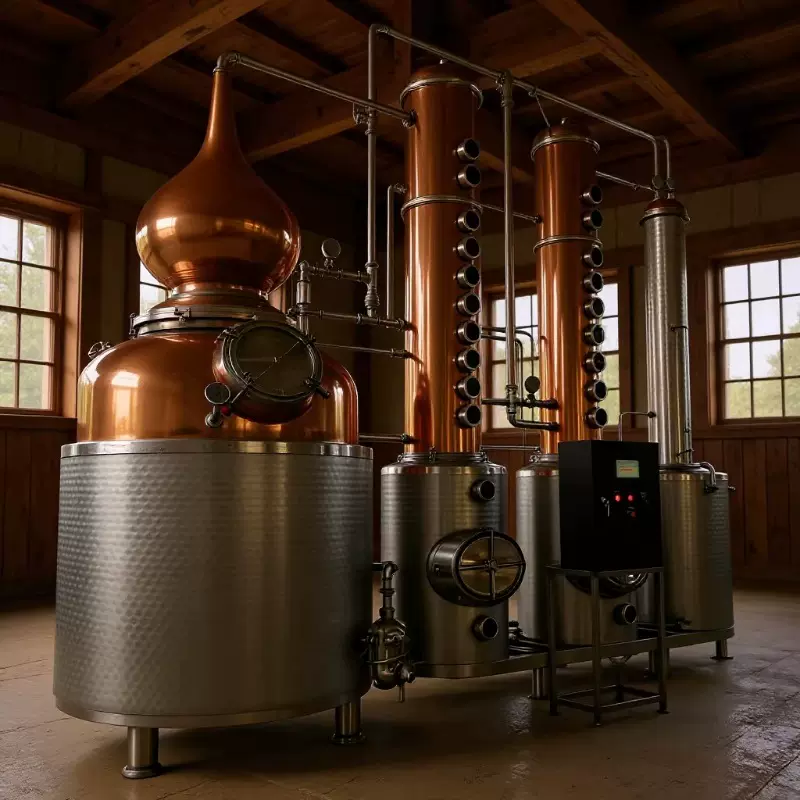 【酿酒设备】厂家直供2000升蒸馏器 果酒蒸馏设备 铜蒸馏设备