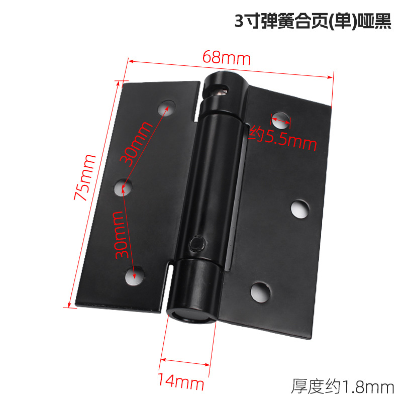 Puerta de entrada libre bidireccional con bisagra de resorte abierta automática de rebote doble puerta de cintura de 4 pulgadas y 5 pulgadas de hardware de acero inoxidable