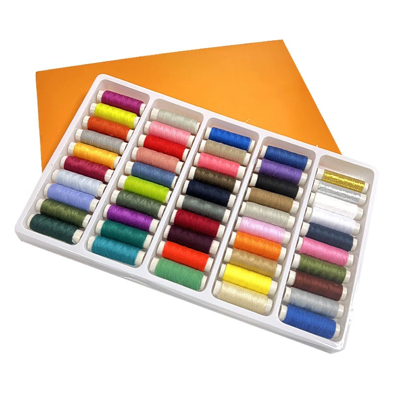 Набор из 50 цветных ниток для шитья, разноцветные нитки для ручного шитья, нитки для рукоделия, полиэстеровые нитки для швейных машин, оптовая продажа от производителя