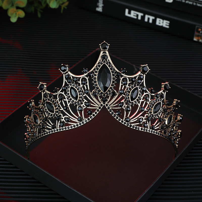 Corona de novia transfronteriza estilo barroco de lujo atmósfera corona de fiesta accesorios de vestido de princesa