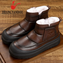 ������^��ţƤЬ��4cm������ëһ�w ѩ��ѥ��15����14.5��