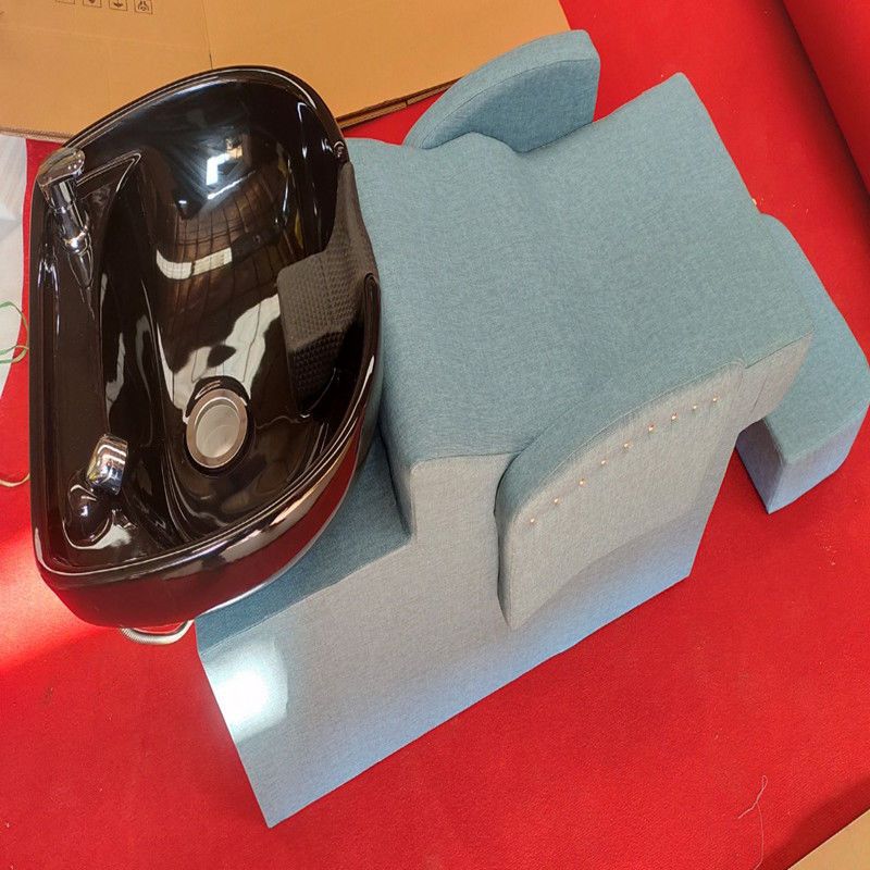 Cama de champú semi-reclinada, perforadora de estilo europeo para peluquerías