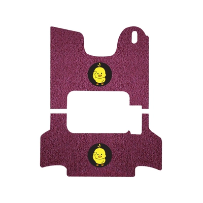 CA200TT Electric Tricycle | Electric vehicle foot mat - emma-xinghan-ca200-three-wheel-burgundy-foot-pad-little-yellow-duck-free-velcro