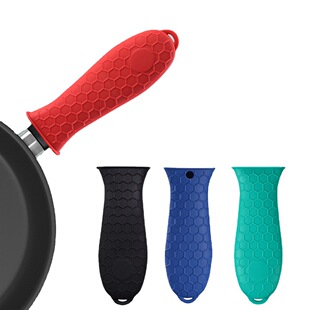 Creative kitchen supplies silicone pot handle manufacturers wholesale new cooking tools insulated silicone honeycomb pot handle set