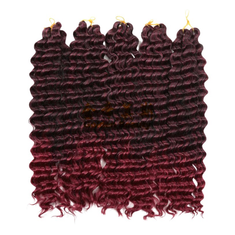 22 pulgadas profunda torcedura tubo africano peluca larga Pelo Rizado onda de agua fibra química baja temperatura de seda onda profunda