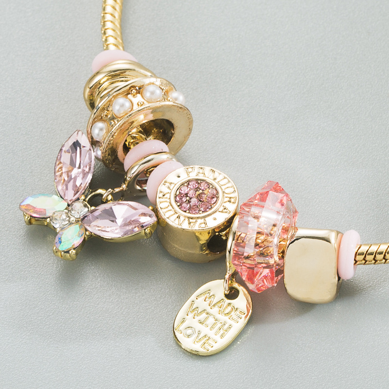 Fashion Geometric Butterfly Copper Artificial Rhinestones Bracelets