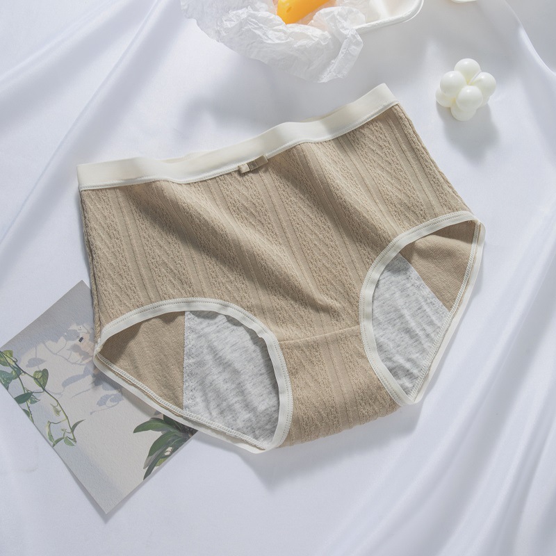 Ropa interior fisiológica ropa interior menstrual de algodón de cintura alta para mujer entrepierna antibacteriana a prueba de fugas verano transpirable Tía grande ropa interior menstrual