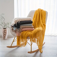 T 27505 Acrylic knit geometric shawl blanket ������֯������