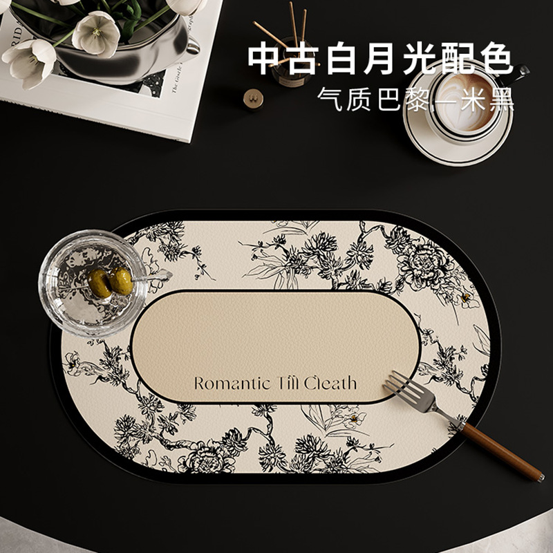 Alfombrilla de mesa de lujo ligera, cafetera impermeable y a prueba de aceite, alfombrilla de mesa desechable, encimera de cocina, alfombrilla de almuerzo aislada, hogar image 3