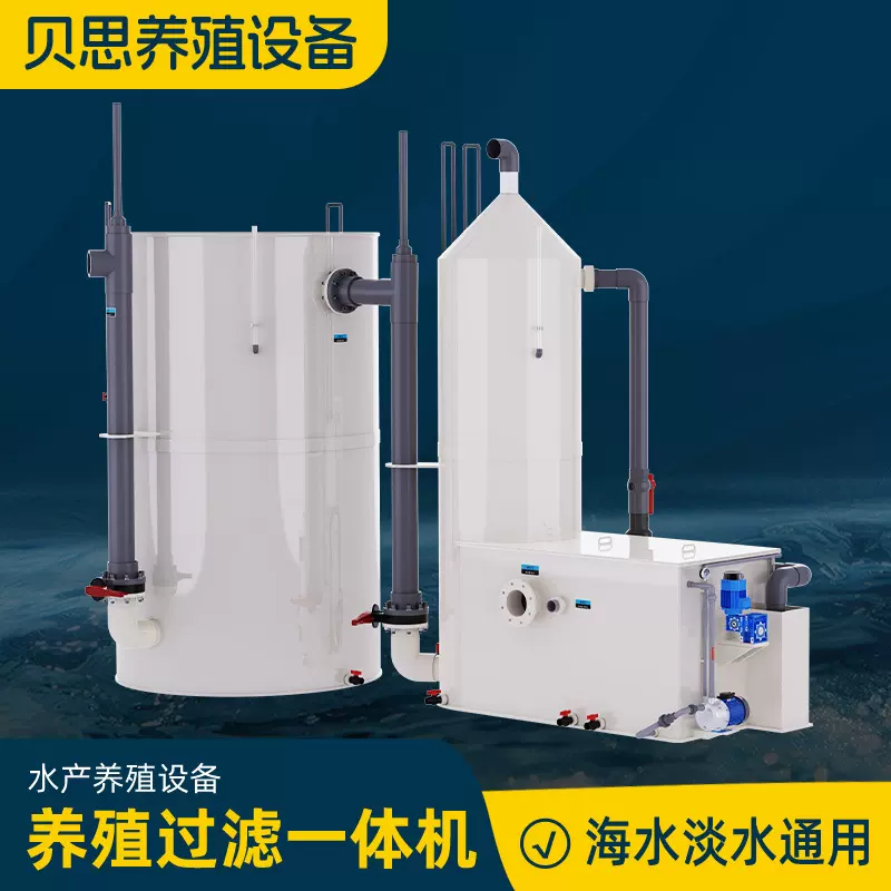 蛋分生化一体机淡海水多功能水产养殖岸基一体化智能设备过滤杀菌