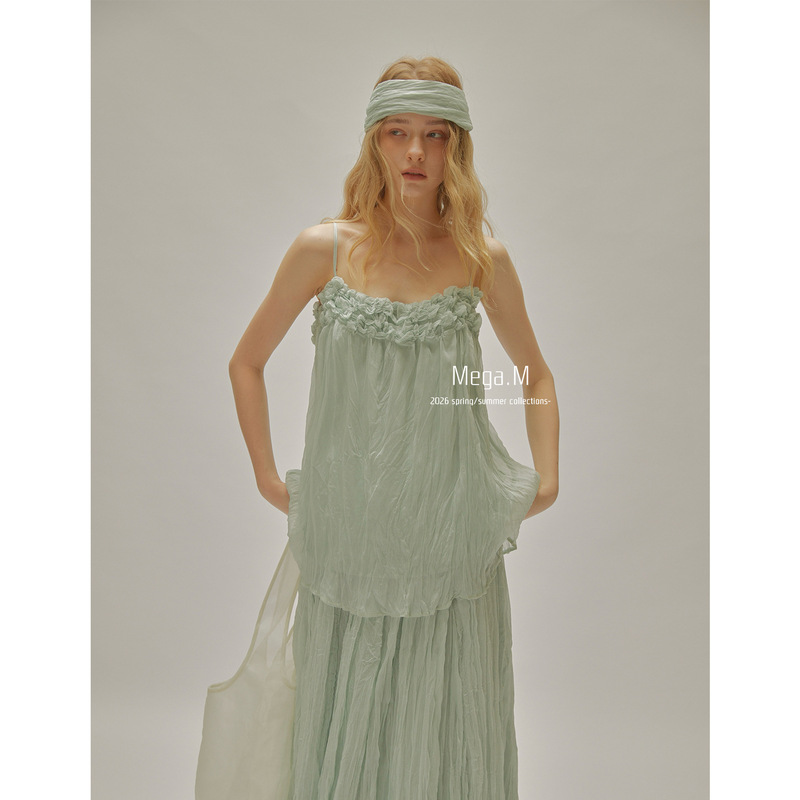 Margaret Dream 2026 Summer French Style Camisole with Scarf for Women, Korean Style Sleeveless Top, Gentle Style Women's Clothing Margaret Dream 2026 Summer French Style Camisole with Scarf for Women, Korean Style Sleeveless Top, Gentle Style Women's Clothing