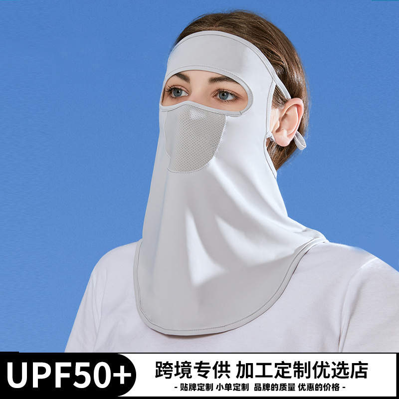 Summer ice silk outdoor sports riding face towel golf neck protection thin Face Kini sun protection mask for women