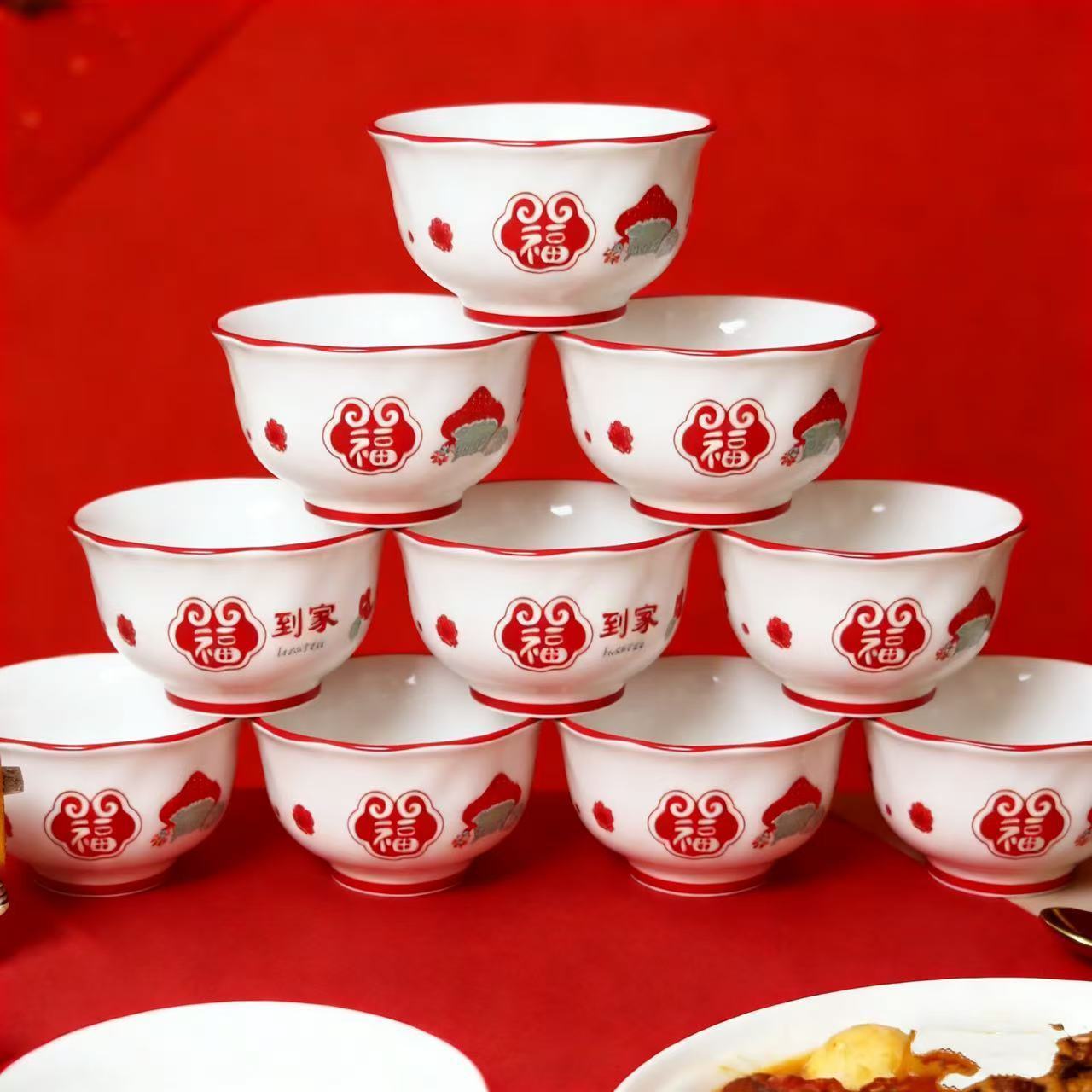 Tazón de arroz de cerámica de 5 pulgadas para el hogar tazón de ensalada de tazón de piedra de lluvia creativa de alta apariencia Hot ins comer tazón