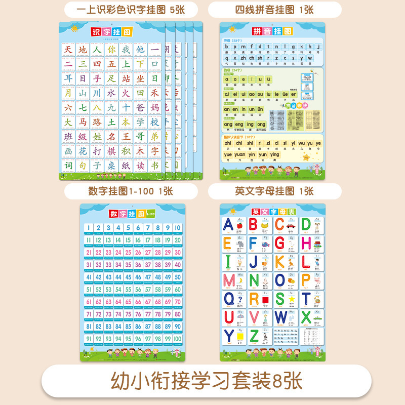数字挂图1到100百数表板幼儿园一早教儿童识字启蒙认知数学画墙贴|undefined