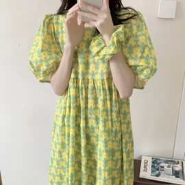 韩国ins女士夏季韩系简约舒适睡衣休闲宽松睡裙慵懒家居服可外穿