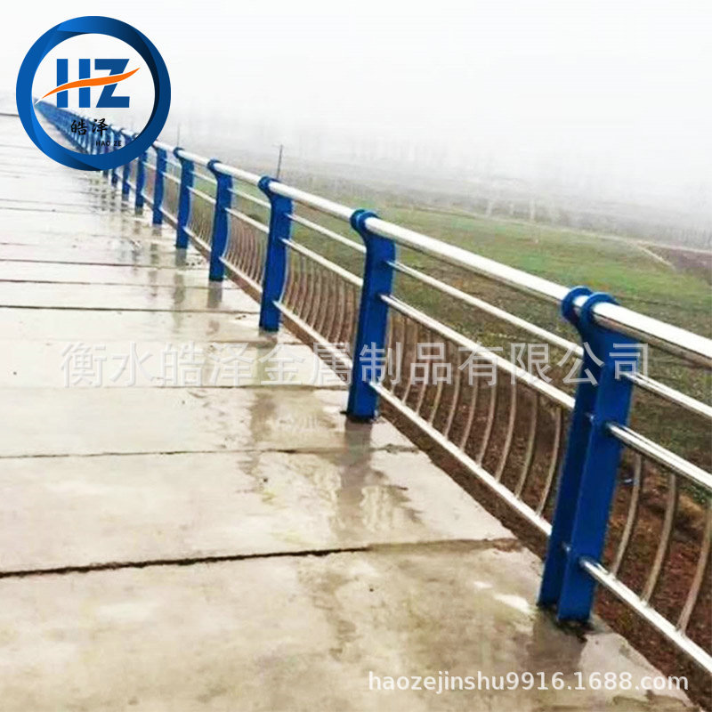 不锈钢复合管防护栏桥梁景观防撞护栏河道防撞喷塑栏杆