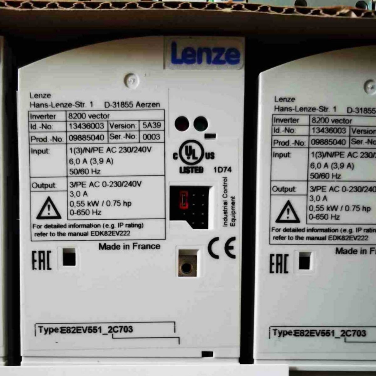 LENZE伦茨E82EV551_2C703变频器现货特价电动机通用型大功率调频