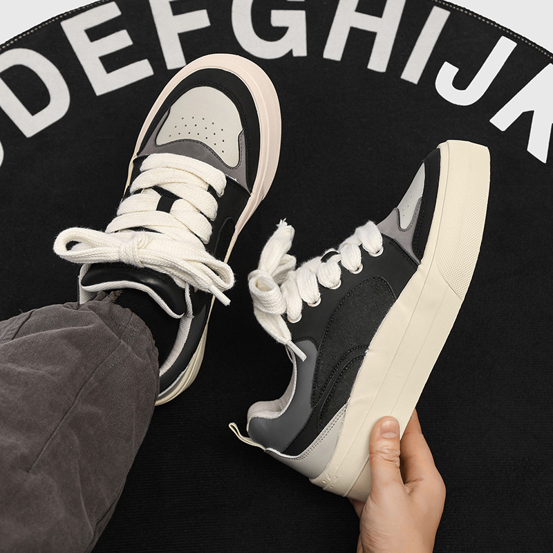 2025 new niche design couple sneakers men's low cut sports and leisure versatile thick soled casual men's shoes trendy X136_voghion.com