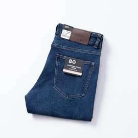 BO-士家欧货牛仔裤男款 小直筒宽松青年商务休闲男士长裤