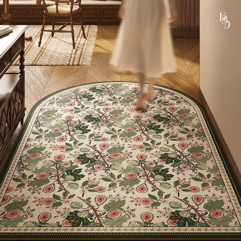 Vintage-Style Entrance Door Mat, Washable and Wipeable Pvc Carpet, Non-Slip Foot Mat for Home Entrance, Arch-Shaped, Can Be Cut to Size Vintage-Style Entrance Door Mat, Washable and Wipeable Pvc Carpet, Non-Slip Foot Mat for Home Entrance, Arch-Shaped, Can Be Cut to Size