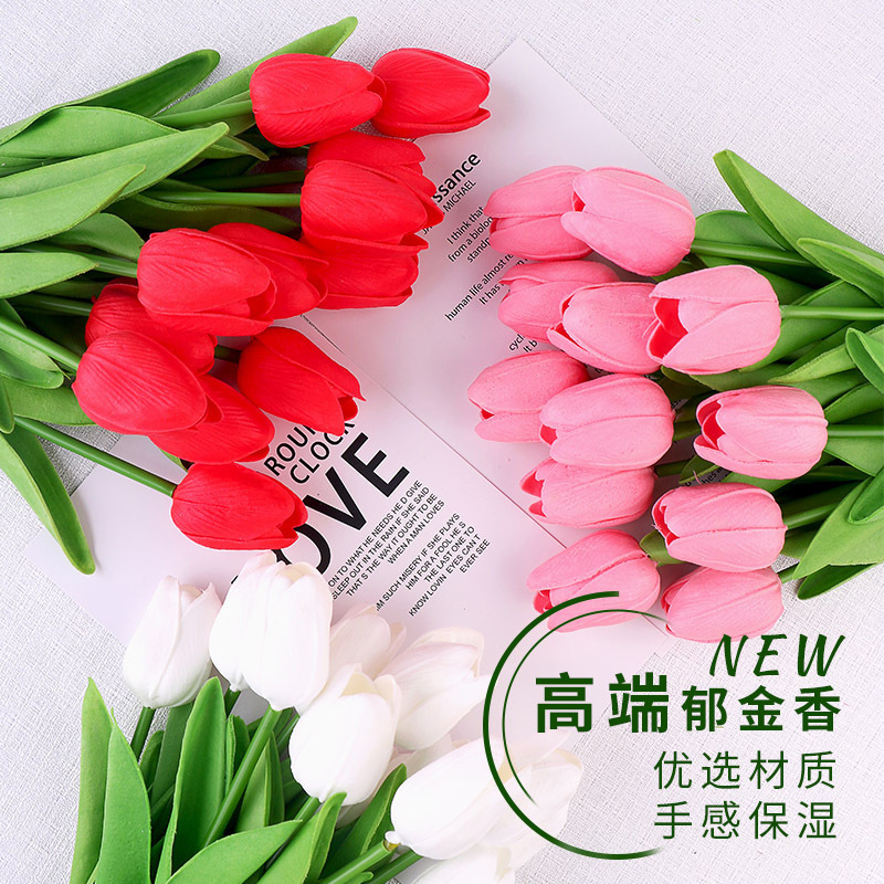 Simulated Flowers, Tulips, Living Room Table Decorations, Fake Flowers, Wedding Celebrations, Decorative Flowers, Photography Props, Flowers, Fake Flowers Wholesale