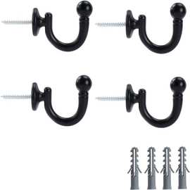 现货 欧式窗帘铝挂钩 电镀喷粉定位钩 窗帘铝合金弯钩 U型窗帘钩