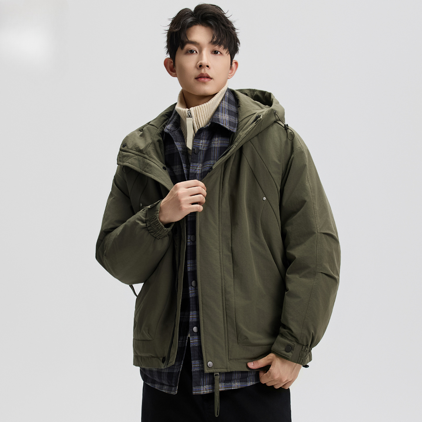 It:Chocoolate down Jacket Men's New 2025 Autumn and Winter 90 White Duck down Hooded Warm Thickeneded Jacket