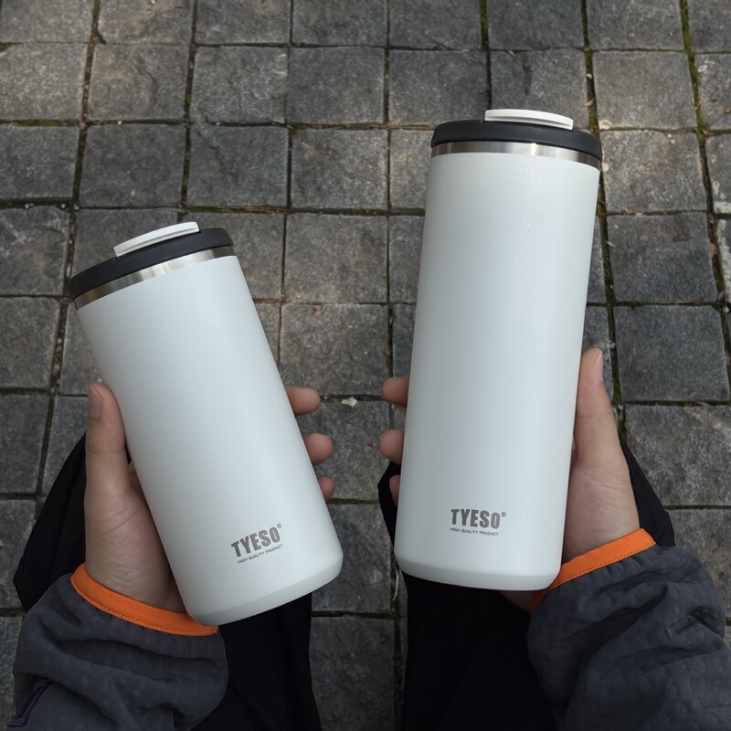 TYESO ライト高級オフィスカートラベルポータブルドリンクカップ大容量 304 ステンレス鋼断熱ウォーターカップ|undefined