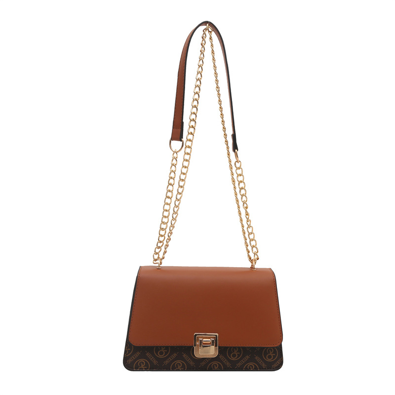 2024 otoño y invierno nueva moda bolsas de cadena de color sólido textura casual bolsas inferiores retro bolsas de bloqueo de aire extranjero