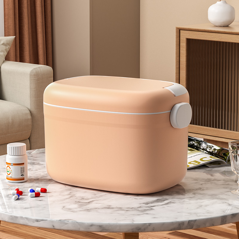 Caja de almacenamiento de medicamentos de gran capacidad Caja de primeros auxilios Caja médica doméstica Caja médica de emergencia Caja de medicamentos multicapa de tamaño doméstico