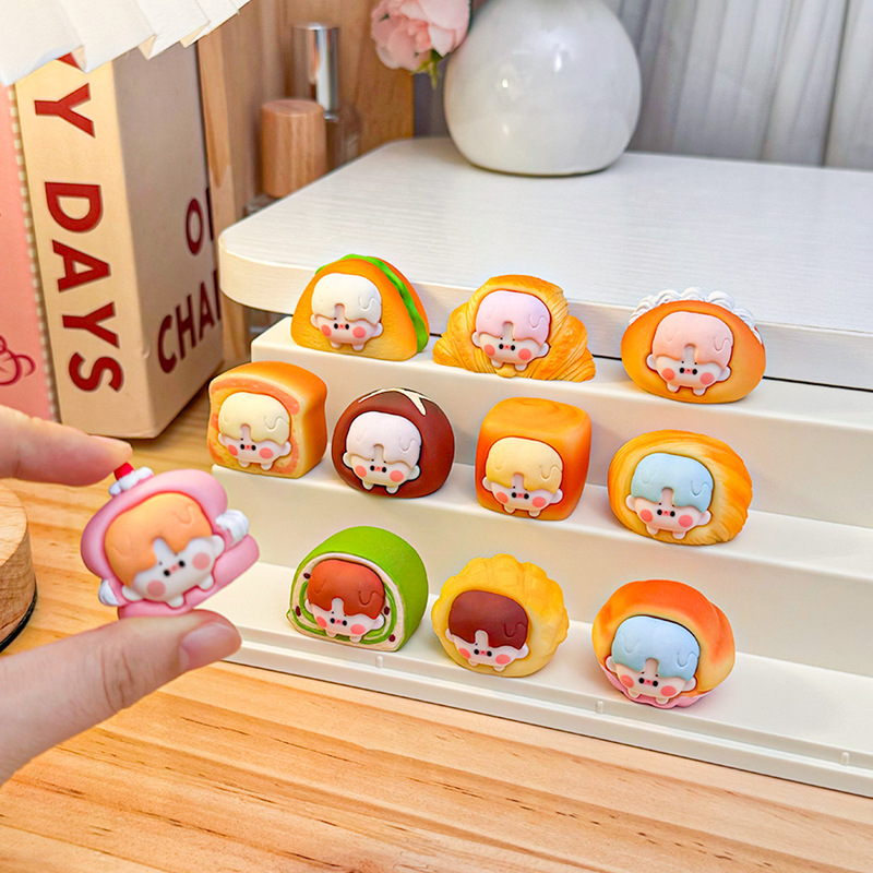 かわいい手作り装飾品ピアノパン感触ペイントかわいい人形 DIY デスクトップ装飾品ライブブロードキャストブラインドボックス|undefined