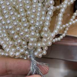 厂家直销 高亮ABS穿孔仿珍珠  铁丝直孔高品质圆形仿珍珠量大价优