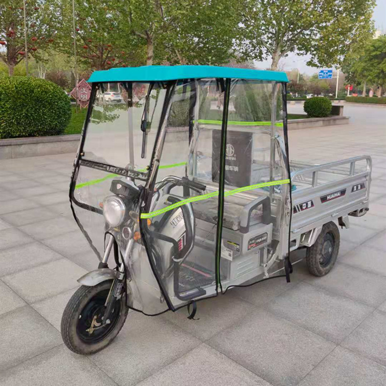 電動三輪車用雨よけ、強化ガラス製フロントキャノピー、日よけ、雨よけ、透明キャビンカバー|undefined