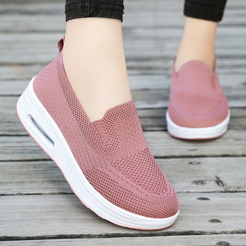 Changfeng Shoes Industry丨Shoes Women's Summer New Lazy Shoes Thick-Soled Rocking Shoes Cross-Border Large Size Casual Shoes Mom's Shoes