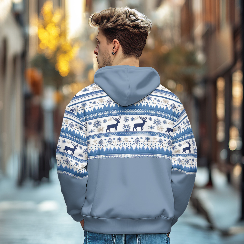 Cardigan con cappuccio da uomo con zip per inverno_voghion.com