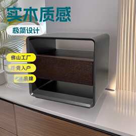 SMEFS28意式极简实木床头柜设计师烤漆轻奢简约储物卧室