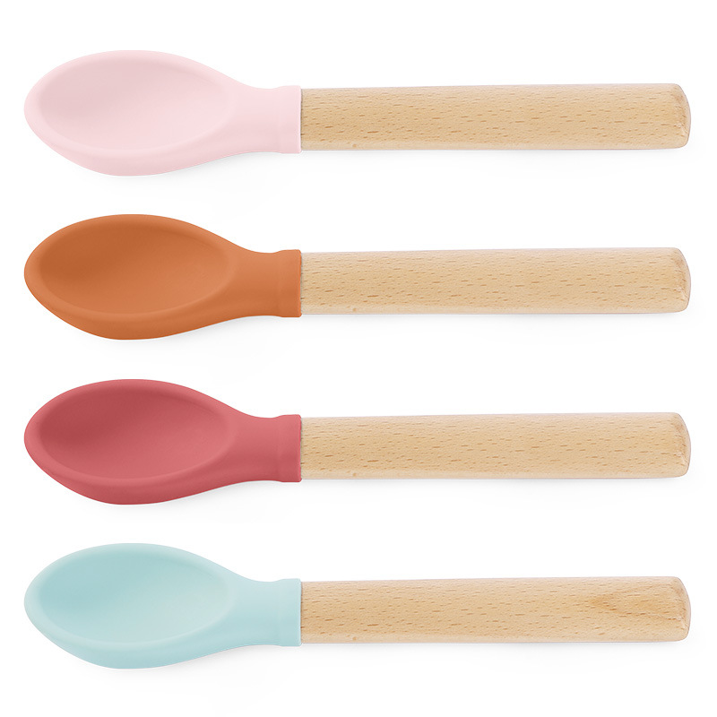 木头手柄硅胶叉勺